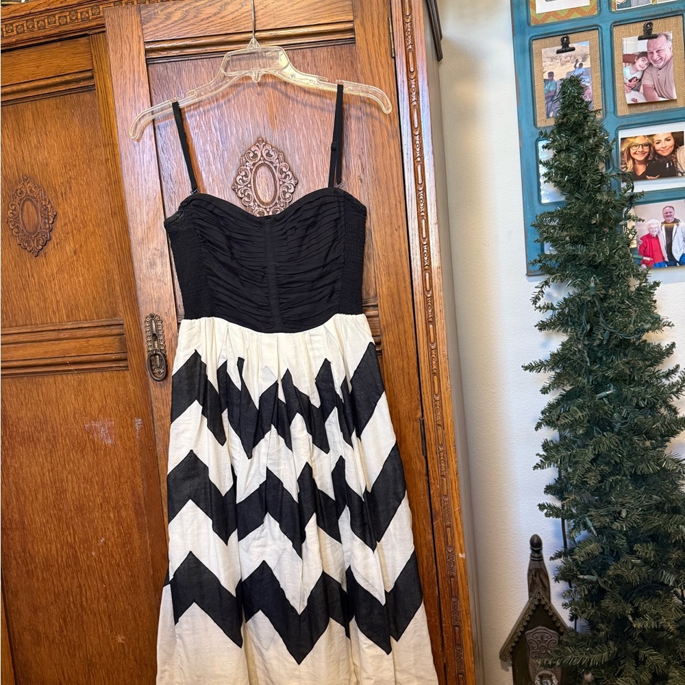 Black and White Chevron Dress